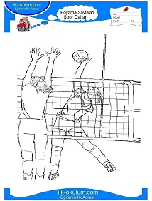 Çocuklar İçin Voleybol Boyama Sayfaları 
